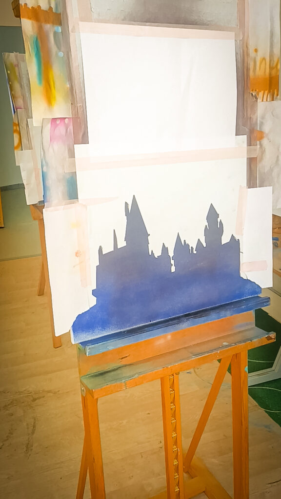 Selbst erstelltes Harry Potter Fan-Art im Airbrush-Kurs bei MDB-Art Duisburg im Ruhrgebiet